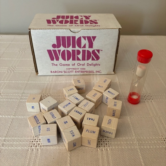 Vintage 1980s Adult Dice Word Game Juicy Dirty Words - Picture 3 of 4